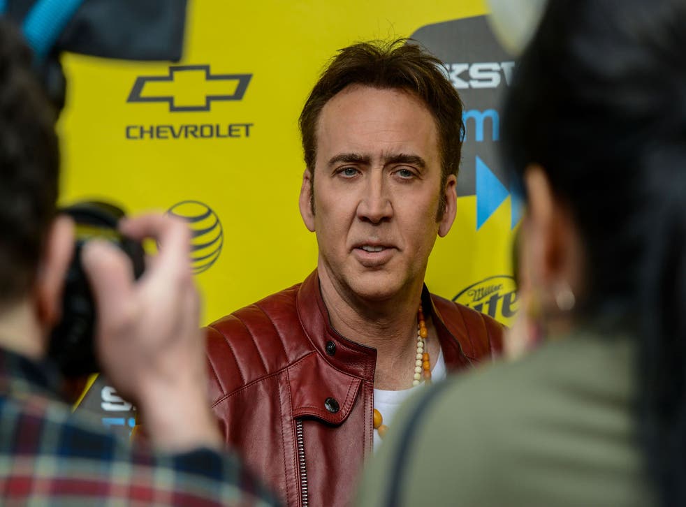 Nicholas Cage, hating being famous, at SXSW Festival in Austin, Texas