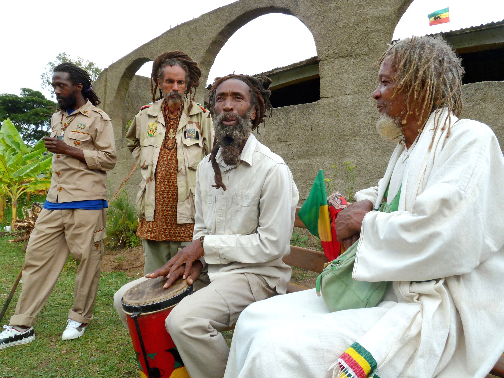Rastafarians gather in Shashemene, Ethiopia on April 21, 2012 to celebrate the anniversary of Ethiopian Emperor Haile Selassie’s visit to Jamaica in 1966