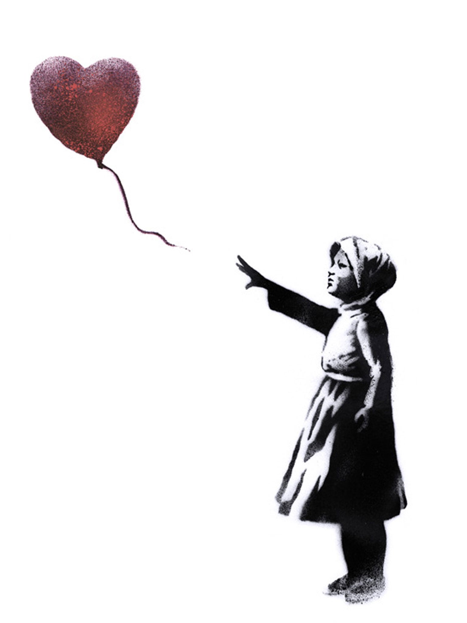 banksy stencils balloon