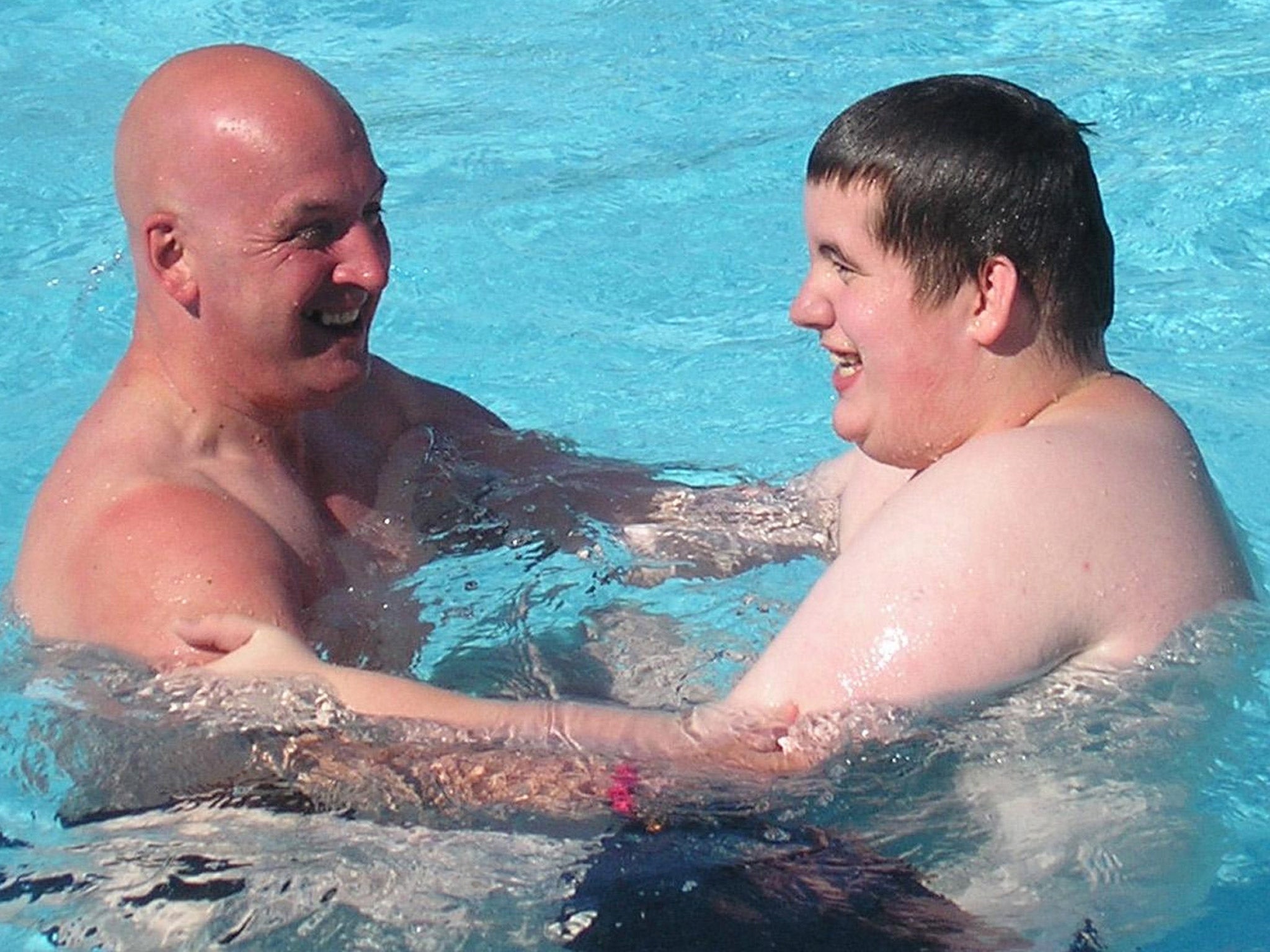 Steven Neary (right, with his father Mark) was unlawfully detained in a care unit for nearly a year