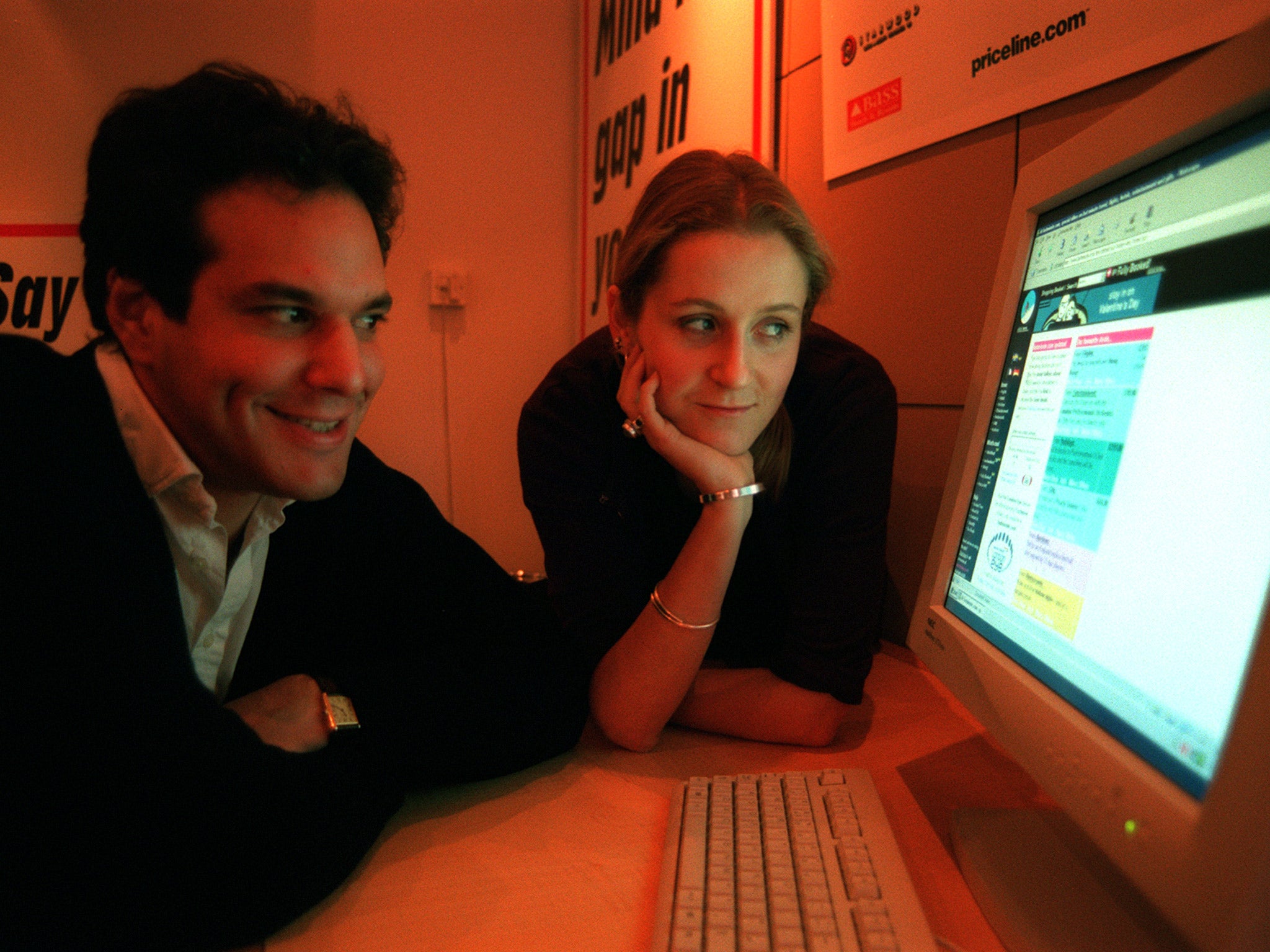 Brent Hoberman and Martha Lane Fox, co-founders of Lastminute.com, when they were preparing to float their company in February 2000