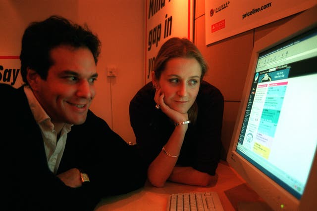Brent Hoberman and Martha Lane Fox, co-founders of Lastminute.com, when they were preparing to float their company in February 2000