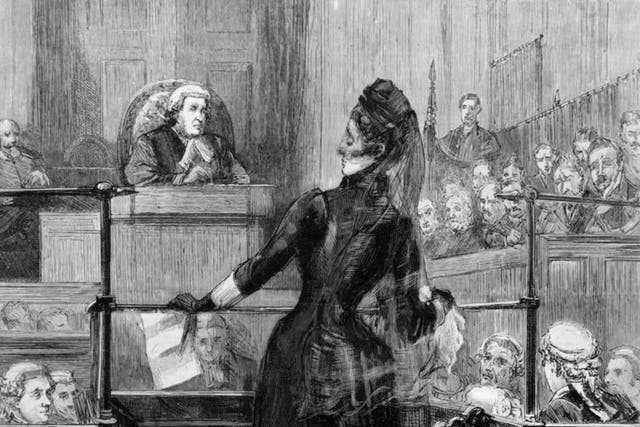 Weight of evidence: Florence Maybrick during the trial of her husband James in 1889