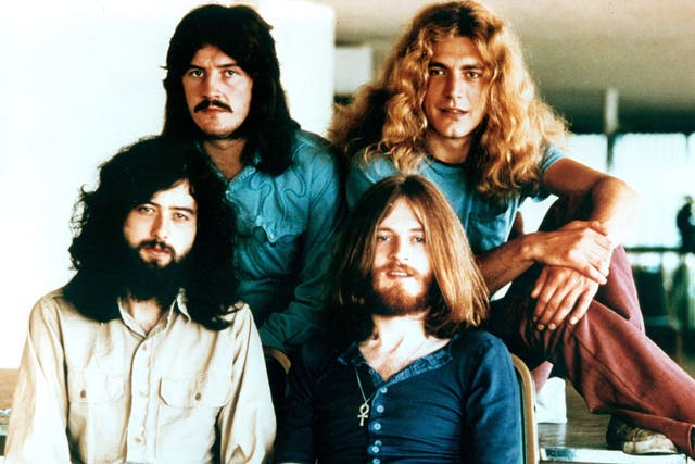 Rock band Led Zeppelin in the early 1970s