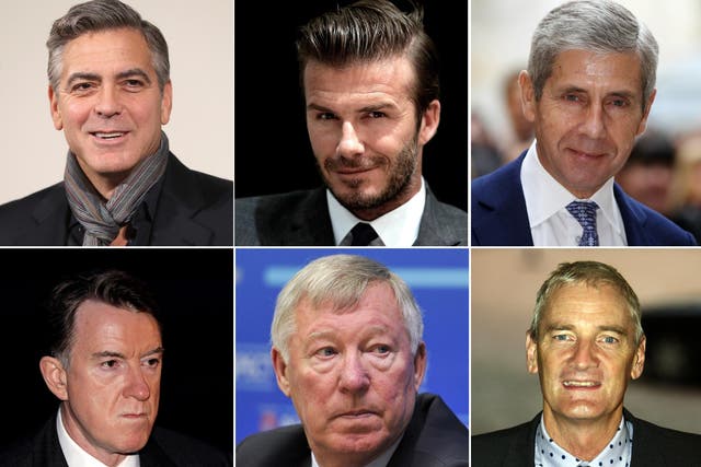 Top row: George Clooney, David Beckham and Sir Stuart Rose are all charming but (bottom row) Peter Mandelson, Alex Ferguson and James Dyson could do with a spell at charm school