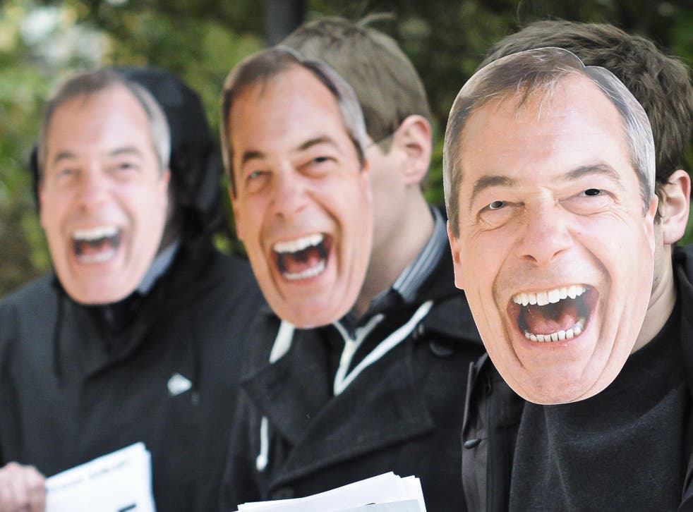 Nigel Farage masks worn at the spring conference