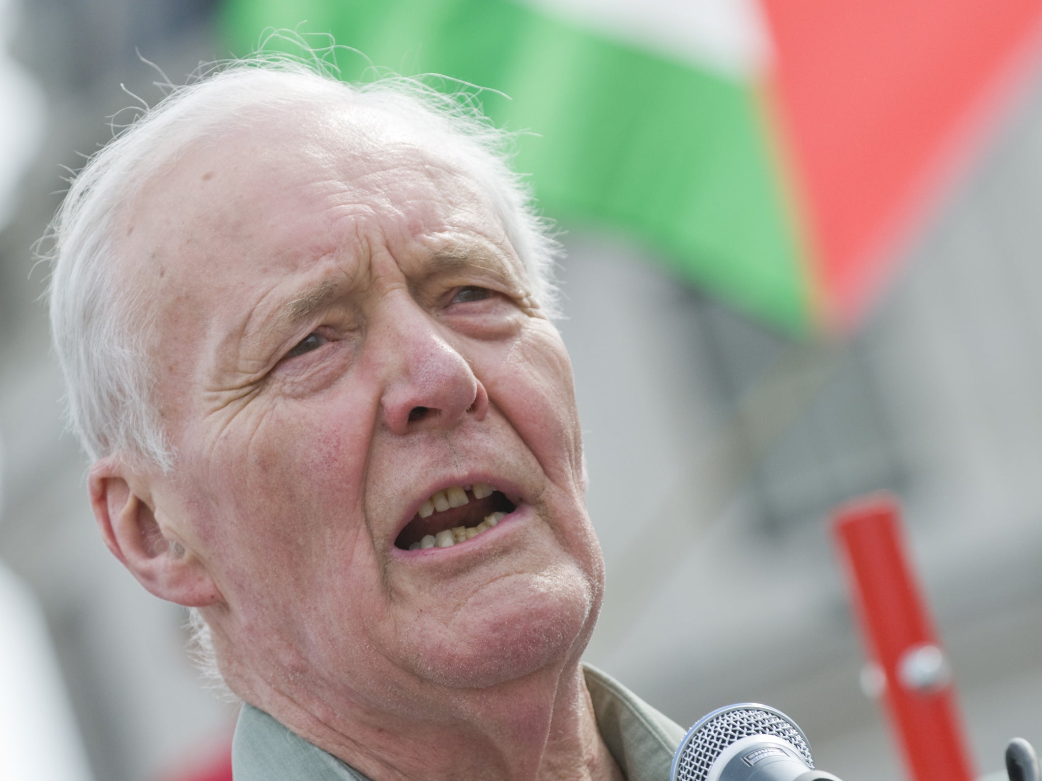 May 2008: Tony Benn speaking at march for a free Palestine on the 60th anniversary of Israel's nationhood