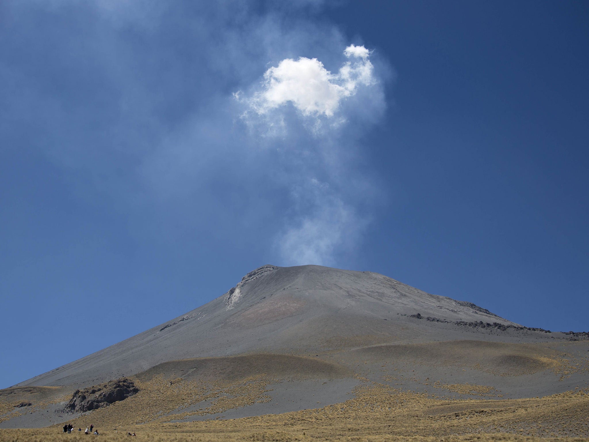 Every year hundreds of pilgrims head out from the towns of Santiago Xalintzintla, Tlamacas and San Nicolas de Los Ranchos in van and trucks to drive, then walk up the 17,886-foot (5,450-meter) volcano for their day long celebration