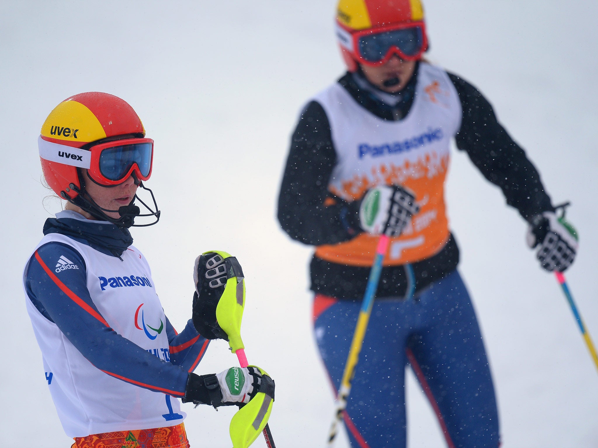 Jade Etherington and Caroline Powell in action in Sochi