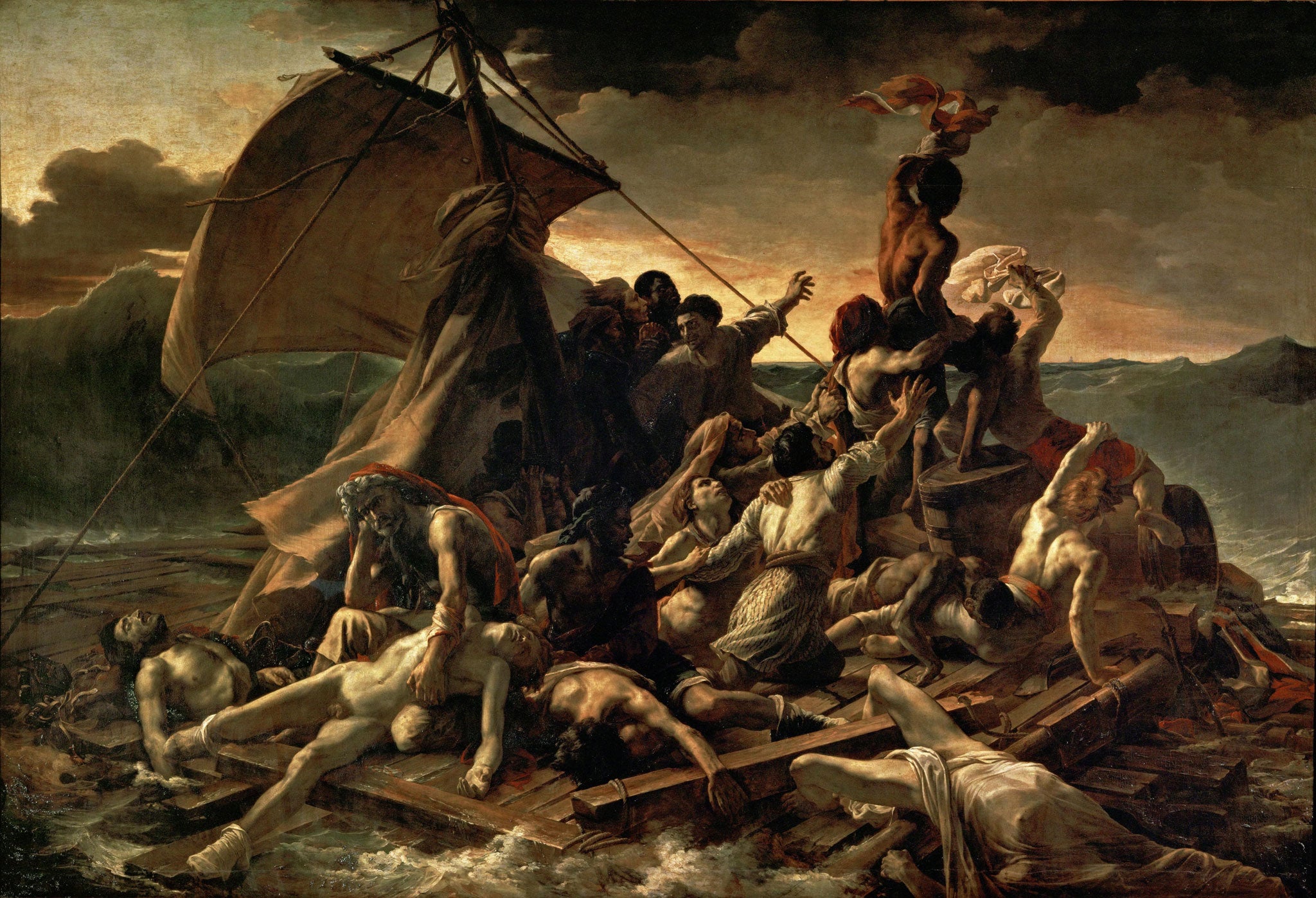 Théodore Géricault's 'Raft of the Medusa' (1818) revealed some of the horrors that took place on board – of 147 who took to the raft, only 30 survived the first 48 hours