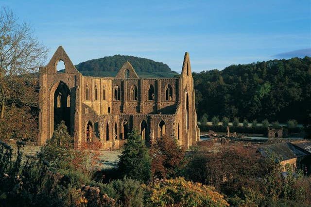 The show features work across the eras from Turner’s painting of Tintern Abbey 
