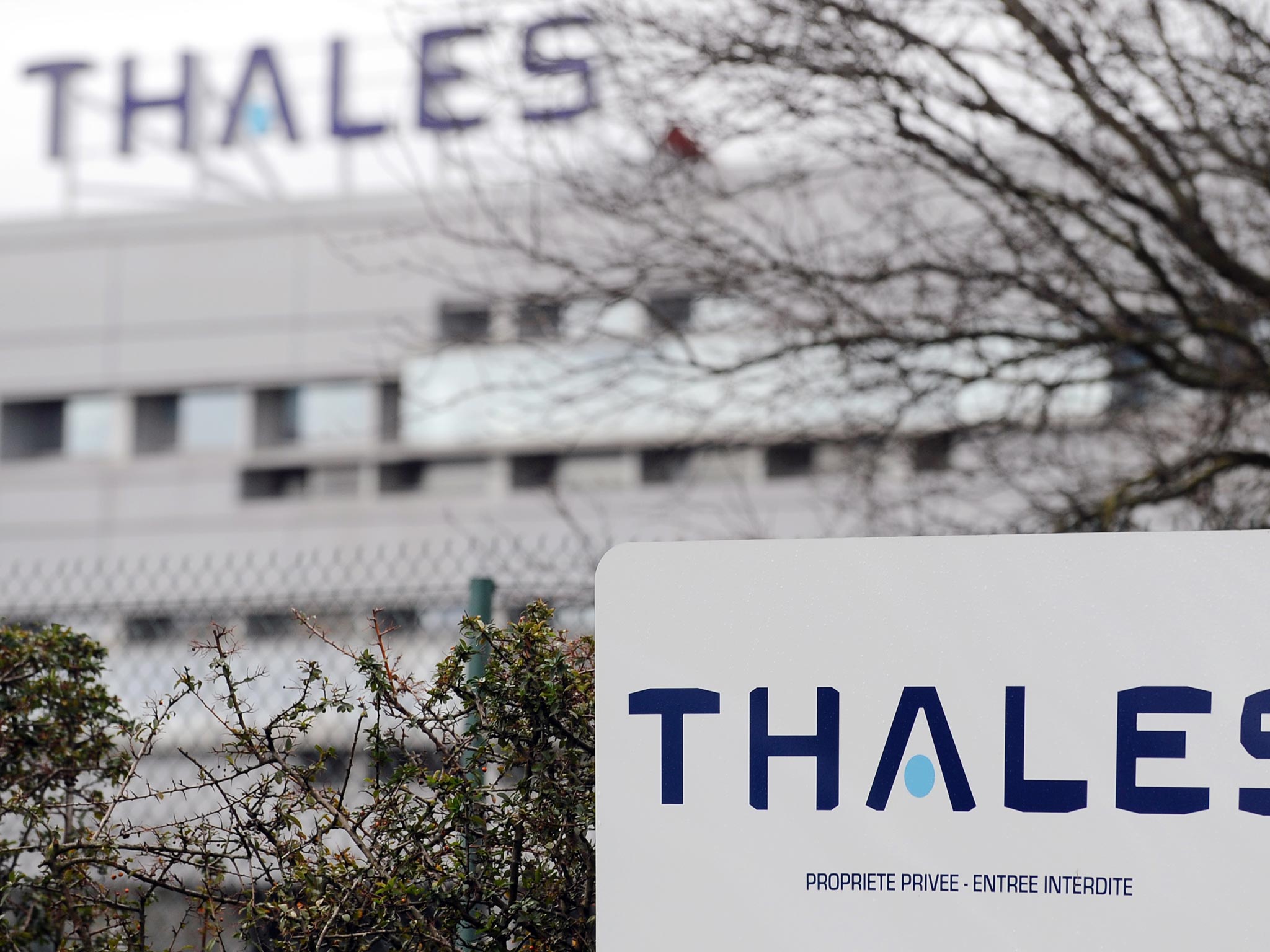 The Campaign Against the Arms Trade staged action to highlight what it claims is an inappropriate commercial relationship with Thales