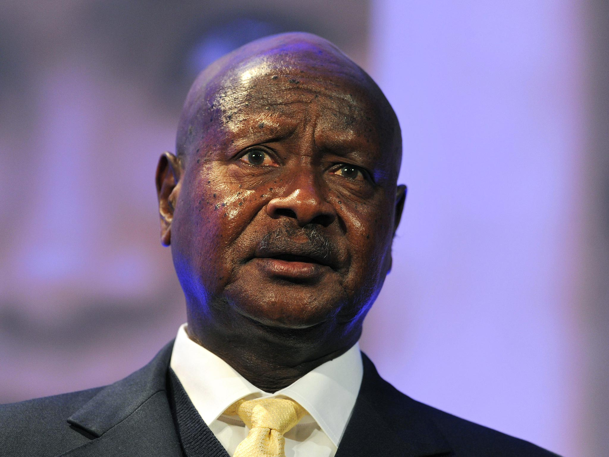 Ugandan President Yoweri Museveni said Africans need to "stop sleeping and work"