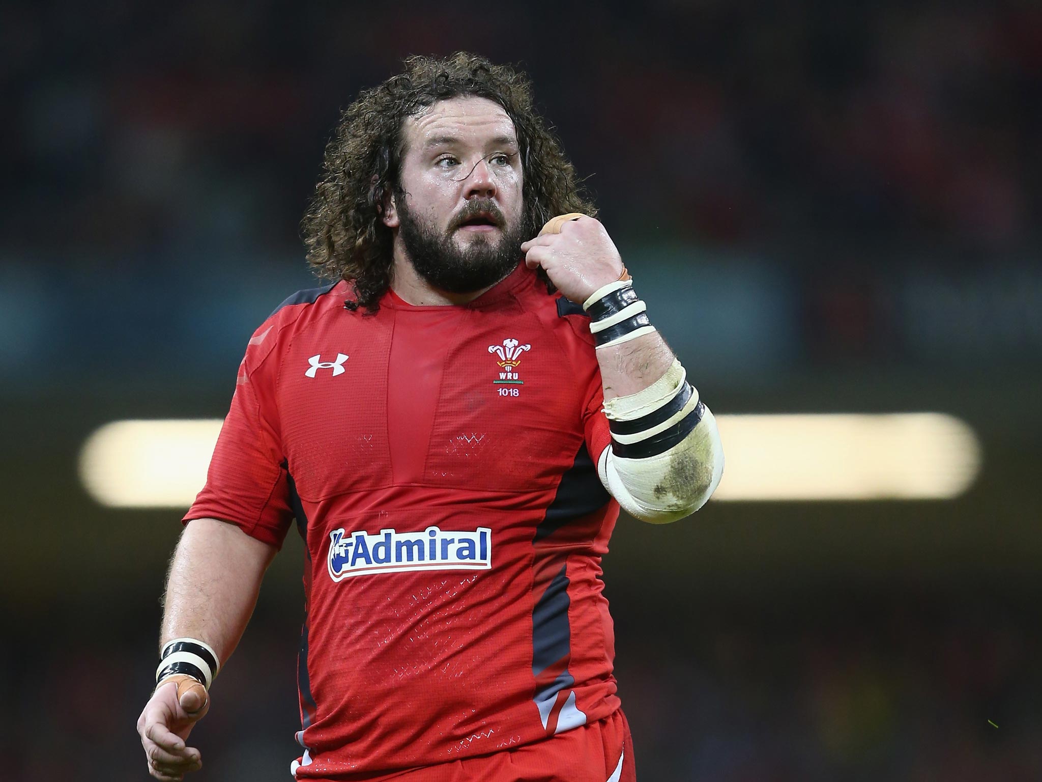 Tight-head prop Adam Jones has been dropped from the Wales
team for the first time since 2007
