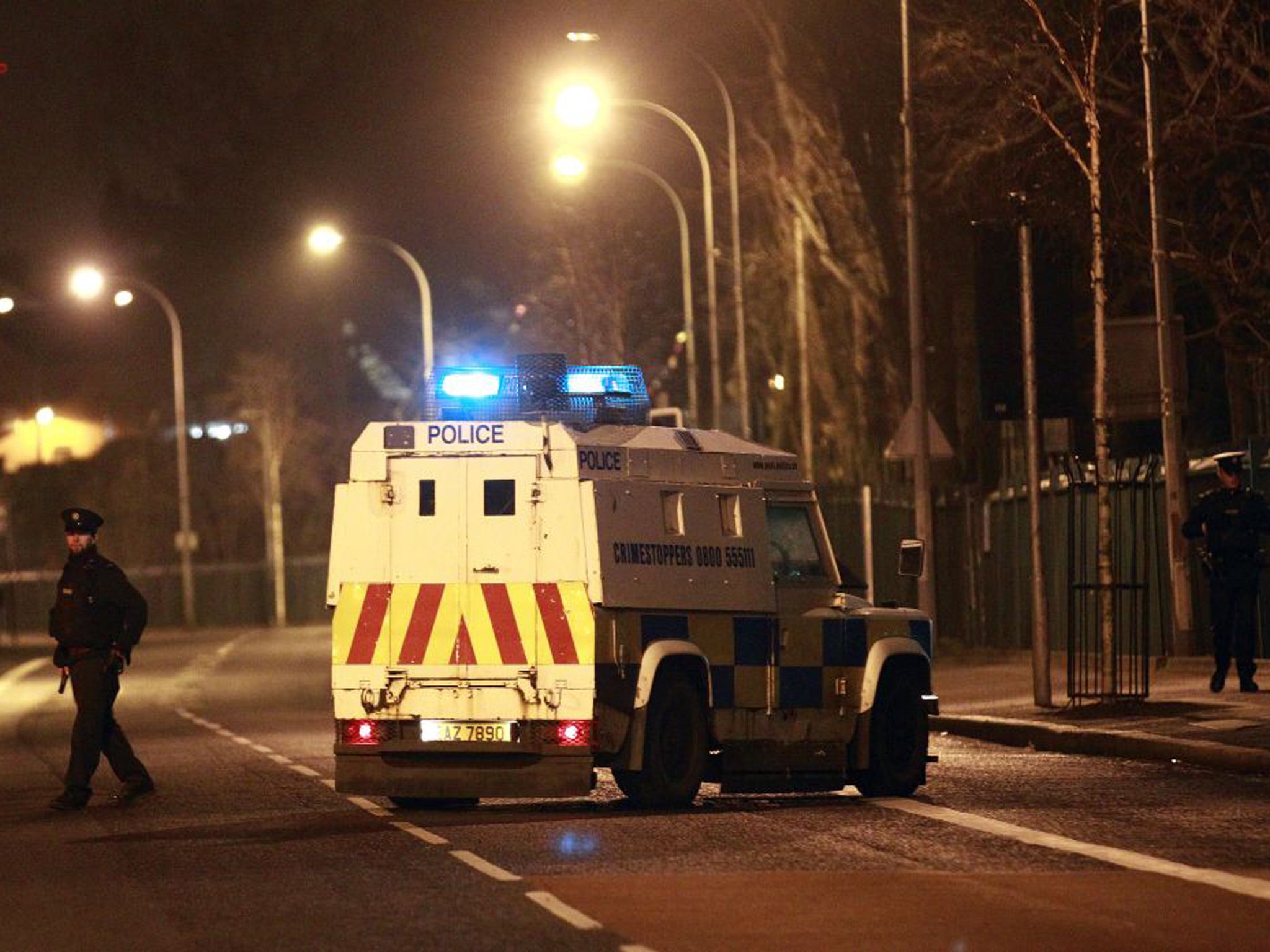It fell from the vehicle and failed to explode, and even though the target has not been positively identified, the PSNI has not ruled out the possibility it was meant for one of their officers