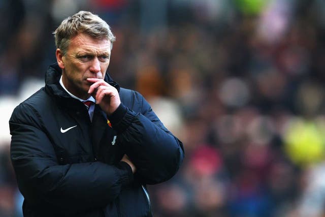 David Moyes looks on from the touchline