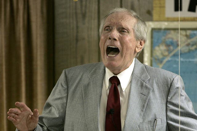 Fred Phelps, preaching here at his Westboro Baptist Church in March 2006, is reportedly close to death, his son said