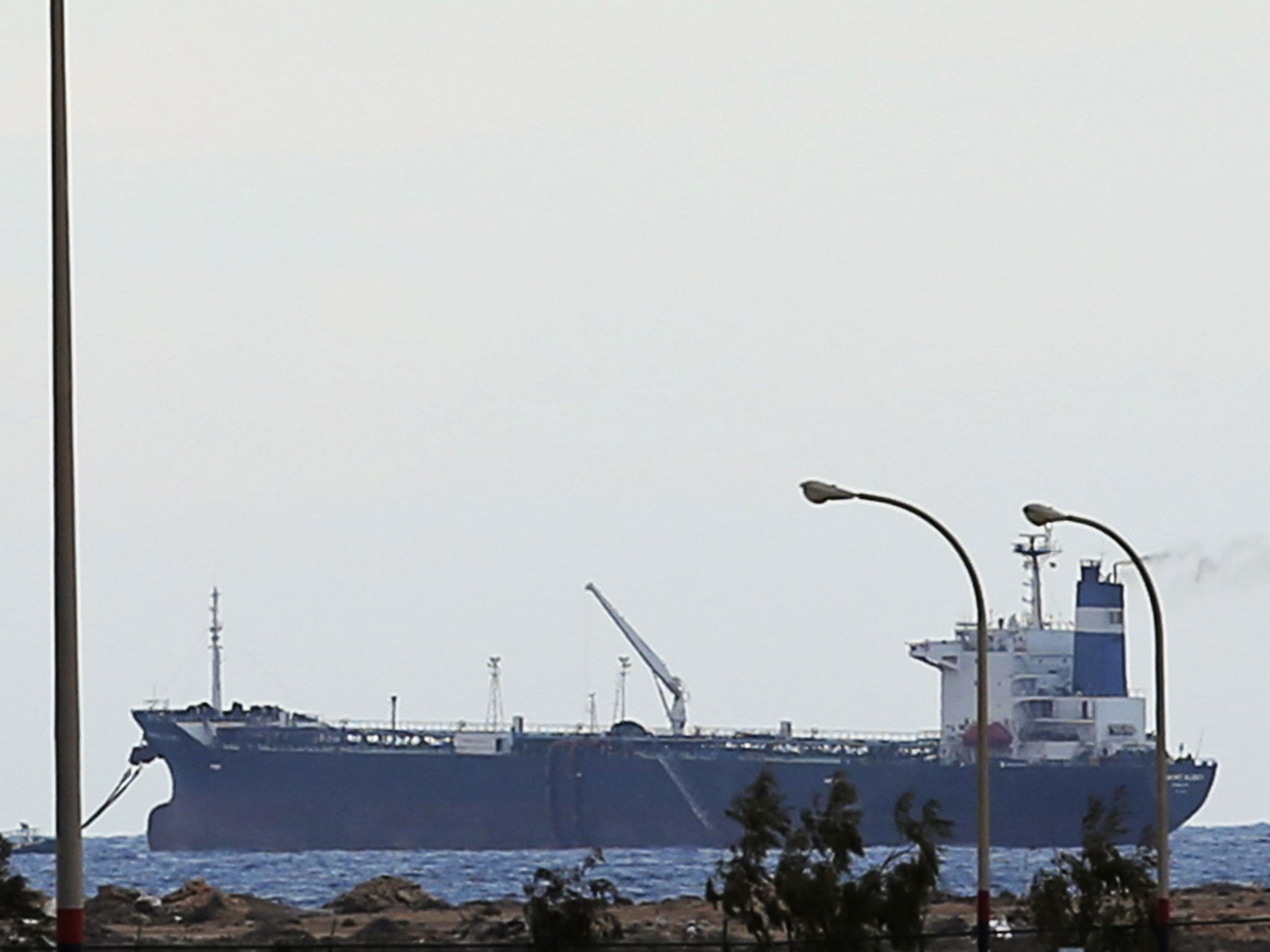 The North Korean-flagged tanker docked at the Es Sider export terminal in Ras Lanuf on 8 March, 2014