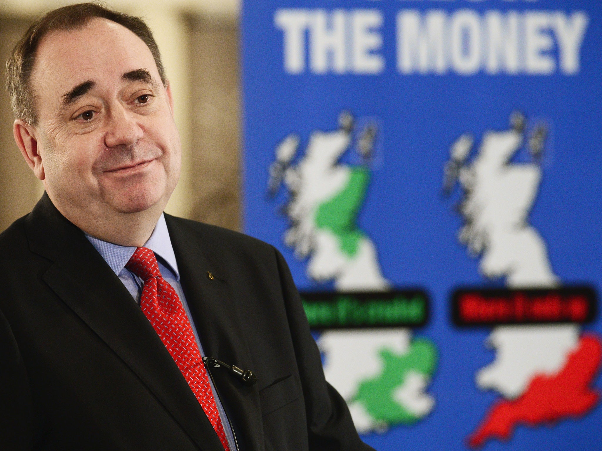 Alex Salmond addressed a Business for Scotland event in February 2014 in Aberdeen, where he mounted his defence for independence following a weekend of pressure on whether Scotland could keep sterling as its AA currency (Getty)