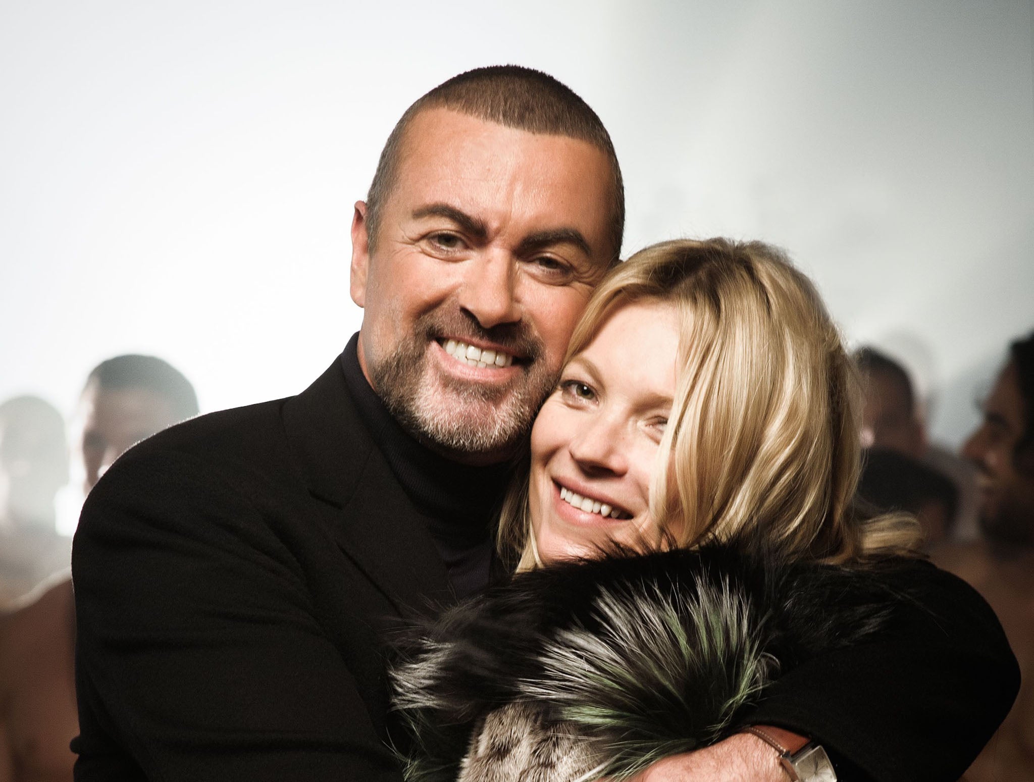 Kate Moss and George Michael on the set of his video