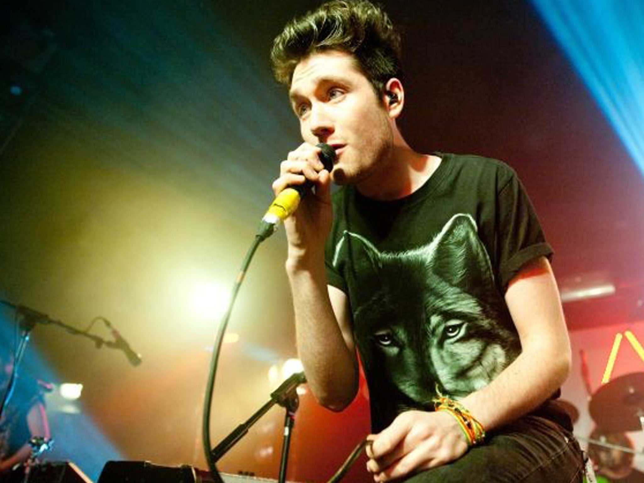 Dan Smith of British band Bastille, who are hotly rumoured for an unscheduled performance at Glastonbury