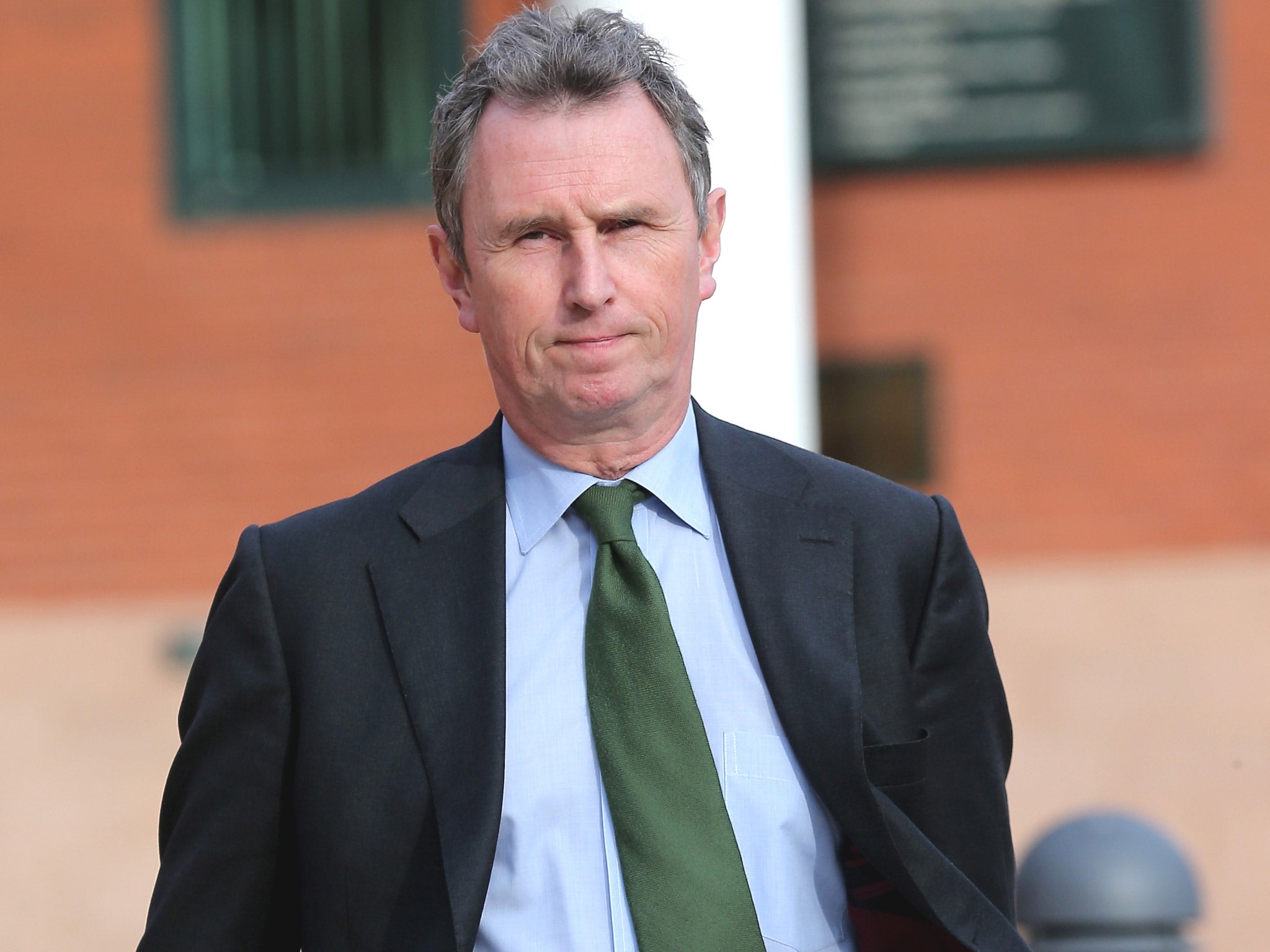 Nigel Evans, the former deputy speaker of the House of Commons, leaving Preston Crown Court