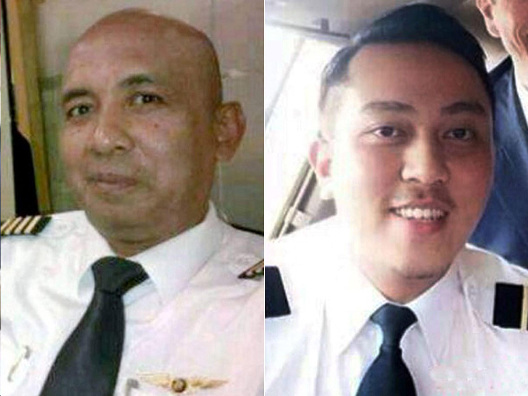 Pilots Zaharie Ahmad Shah, 53, left, and Fariq Abdul