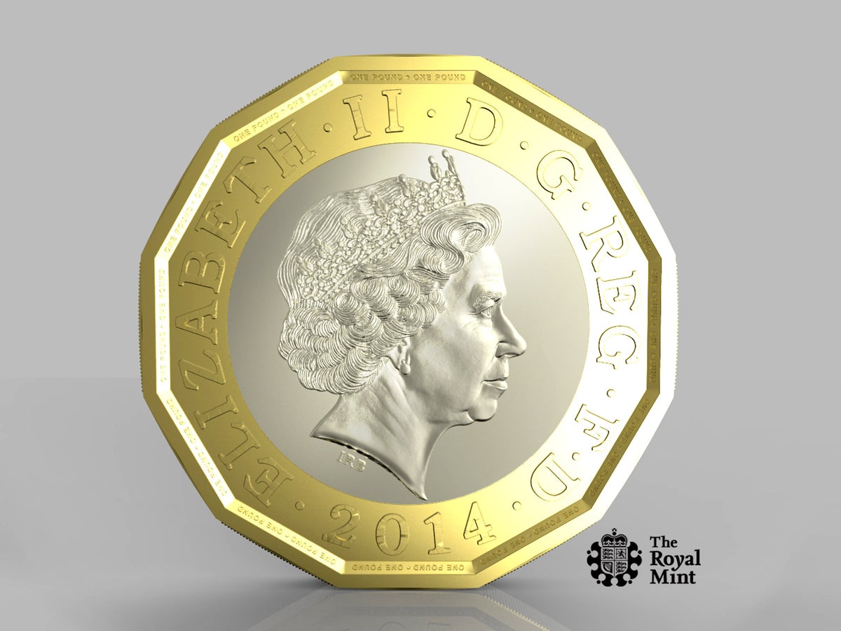 how many sides on a Â£1 coin , how many mm is a penny coin