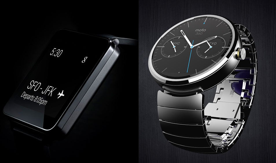Google approved? The LG G Watch (left) and Moto 360 (right)