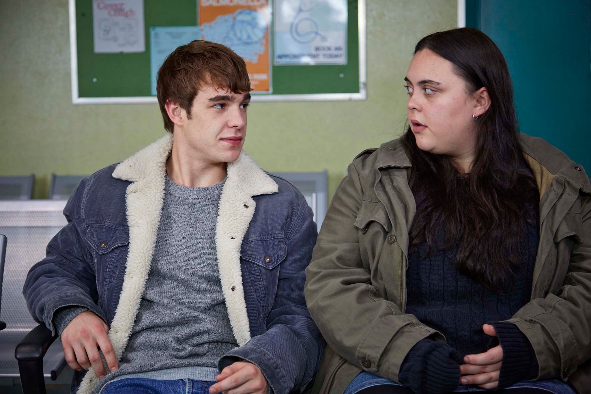 Nico Mirallegro (Finn) and Sharon Rooney (Earl) in 'My Mad Fat Diary'