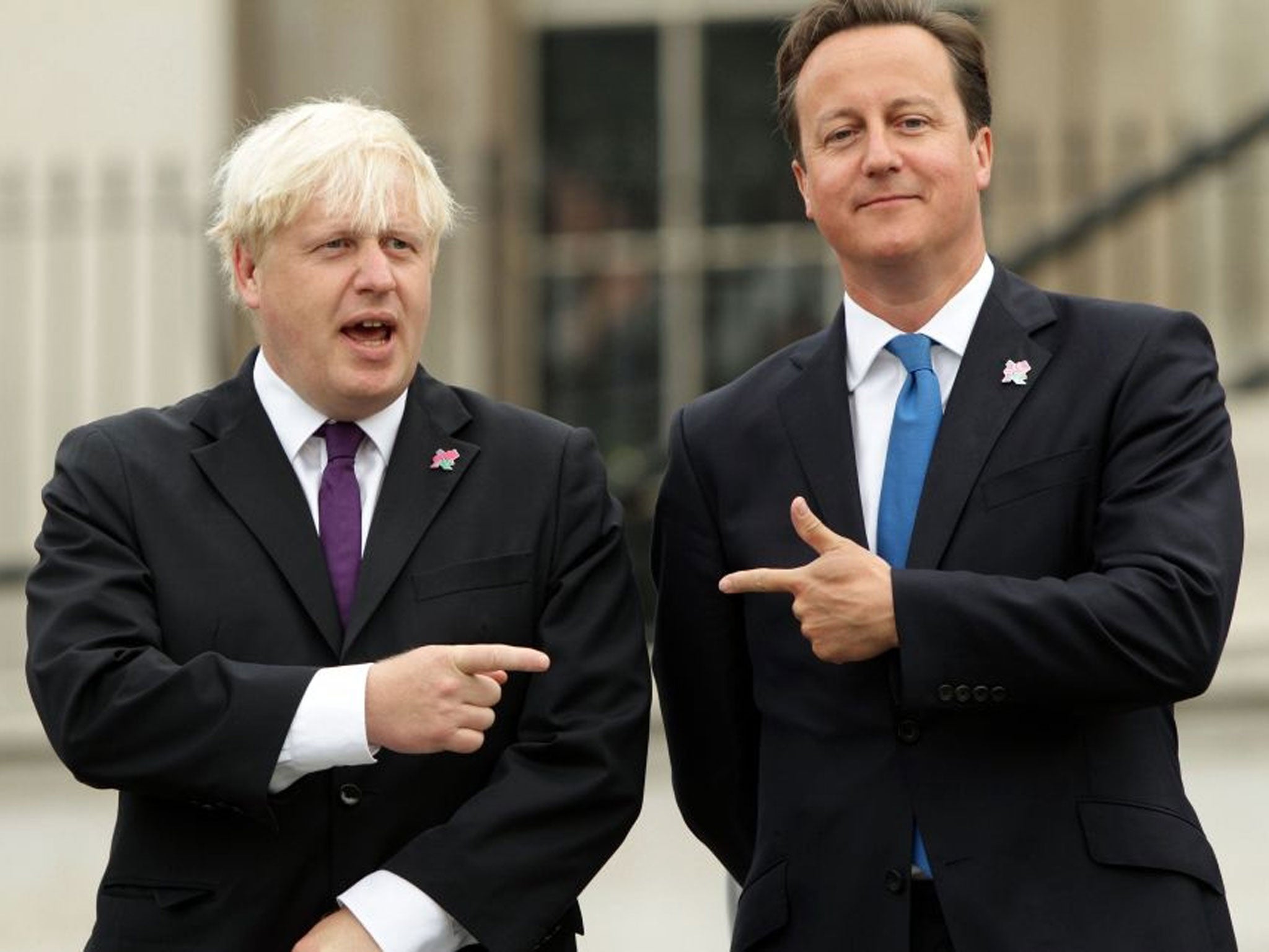 Boris Johnson (left) with Prime Minister David Cameron who has made a plea for the Mayor of London to return to Parliament and run in the next election.