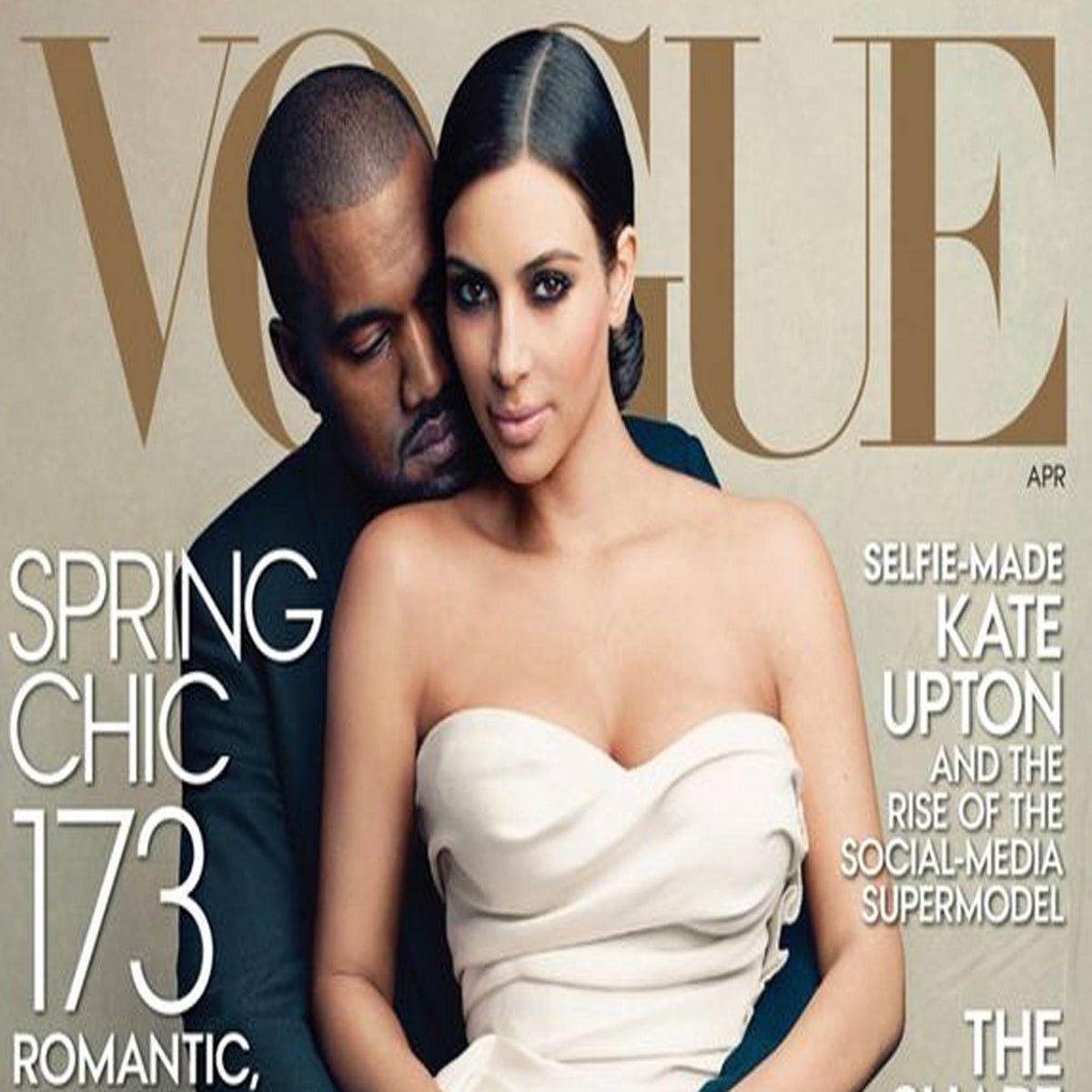 Kim Kardashian and Kanye West's Vogue cover sells less than expected | The  Independent | The Independent, image size:1200x1200