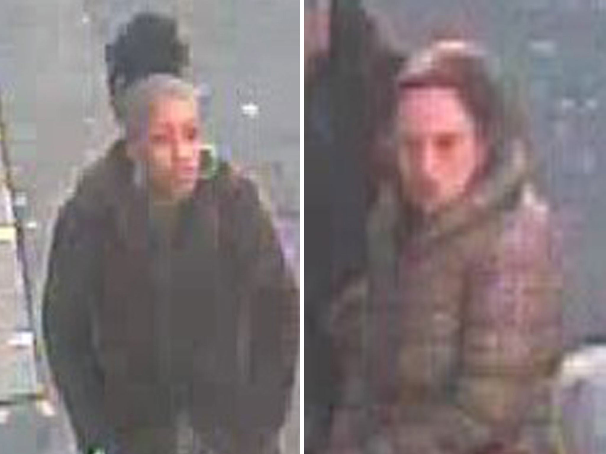 Police are looking to speak with these two women in connection with the incident