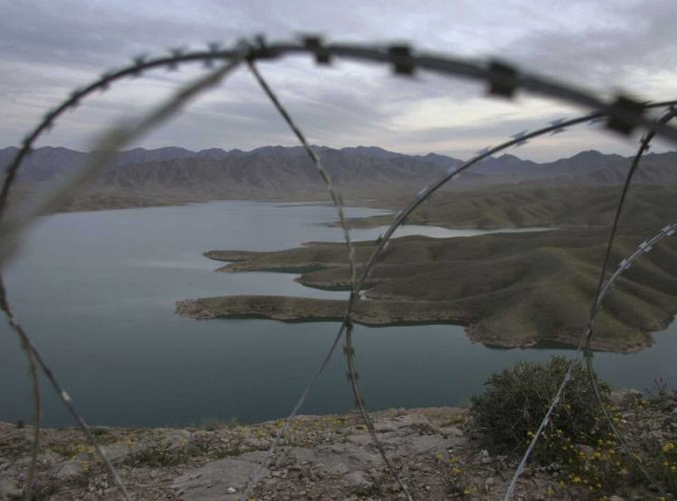 Power play: The reservoir at the Kajaki dam, Helmand, still not fully operational 