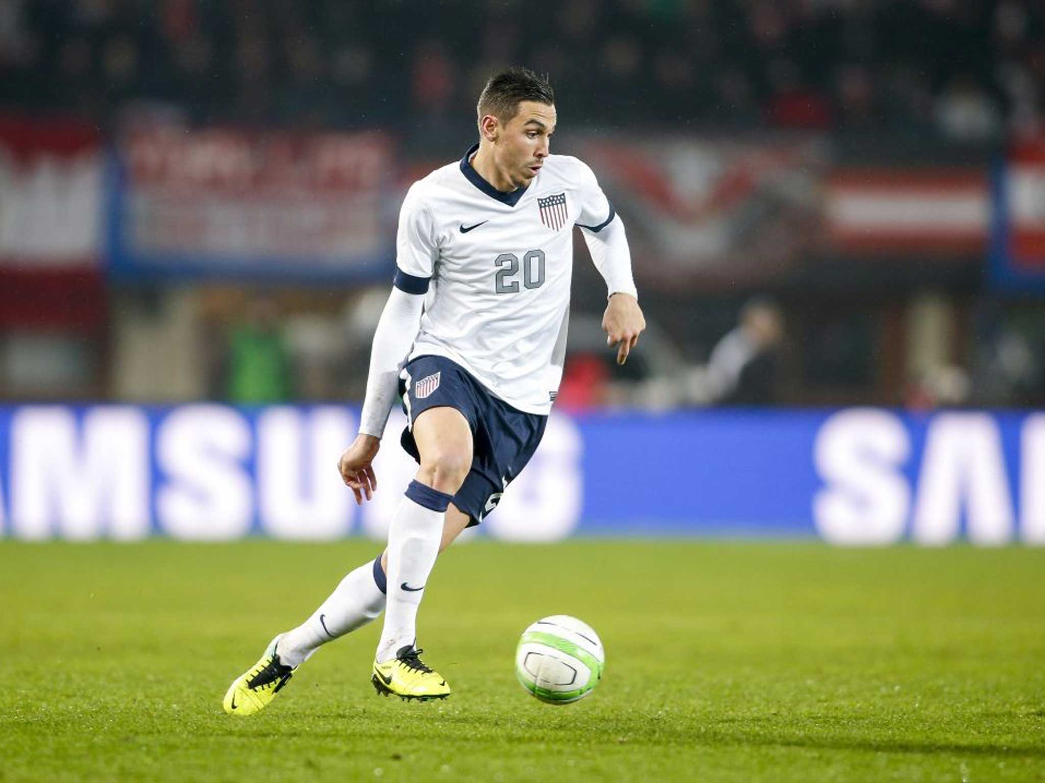Geoff Cameron of USA controls the ball during the International friendly match between Austria and USA
