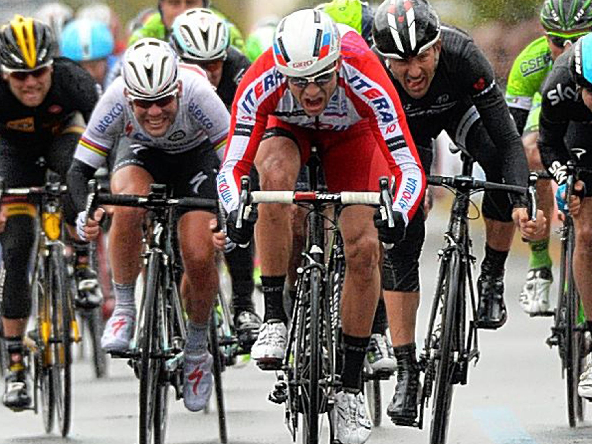 Alexander Kristoff on his way to victory in the year’s first one-day classic race