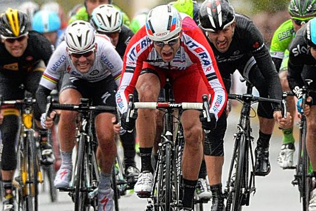 Alexander Kristoff on his way to victory in the year’s first one-day classic race