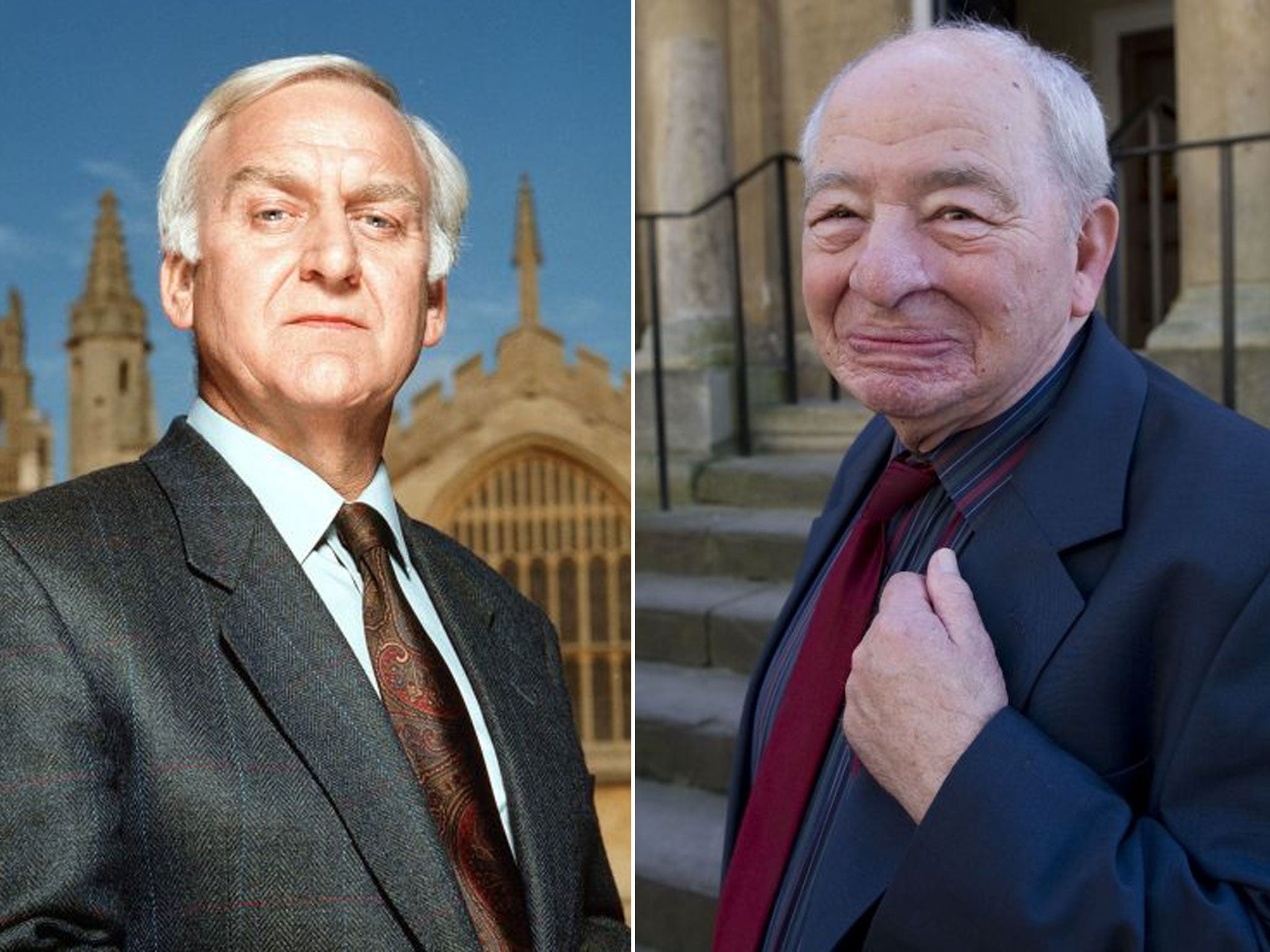 Author Colin Dexter (right) has ensured no other actor can play the role made popular by John Thaw (left) once ‘Endeavour’ ends