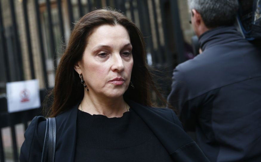 Film producer Barbara Broccoli leaves Southwark Crown Court on 24 March