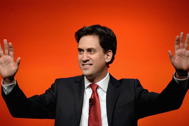 Ed Miliband, leader of the Labour Party gives his speech to the Scottish Labour conference on March 21, 2014 in Perth, Scotland. 