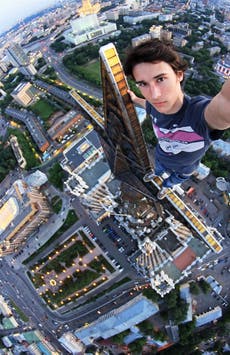 Extreme selfies from Moscow's tallest buildings