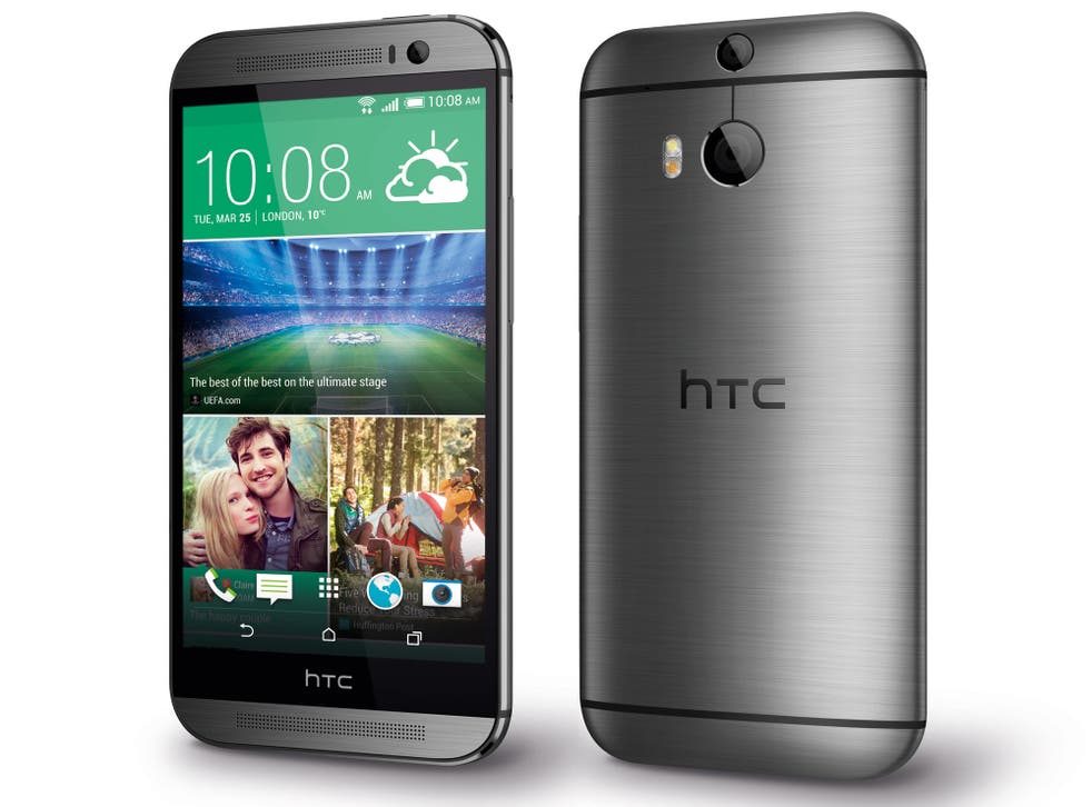 The HTC One M8 comes in Gun Metal (pictured),  Gold and Silver. 