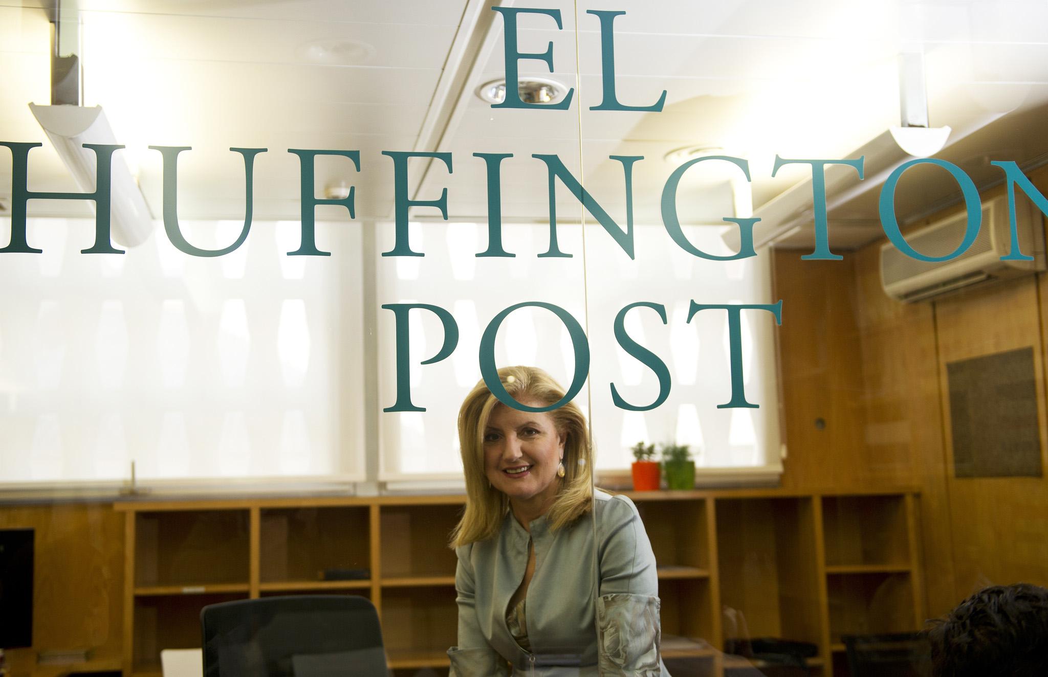 Arianna Huffington in the Huffington Post office