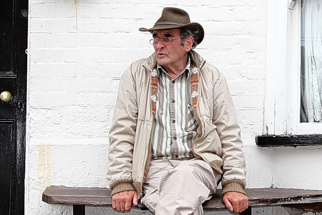 Lay outside his local in Pewsey: 'he was an early-doors man' said landlord Jerry Kunkler
