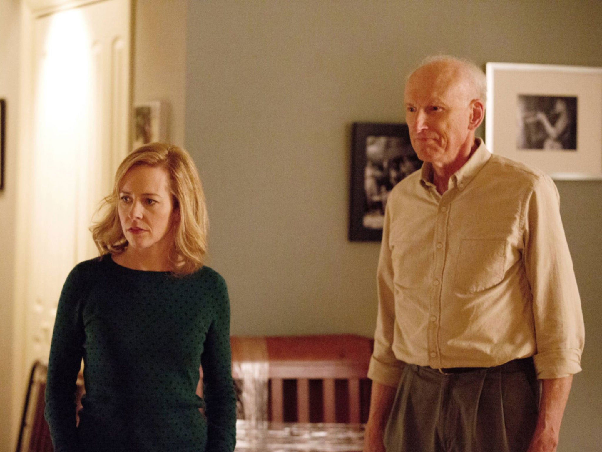 Parting words: James Rebhorn with Amy Hargreaves as seen in 'Homeland'