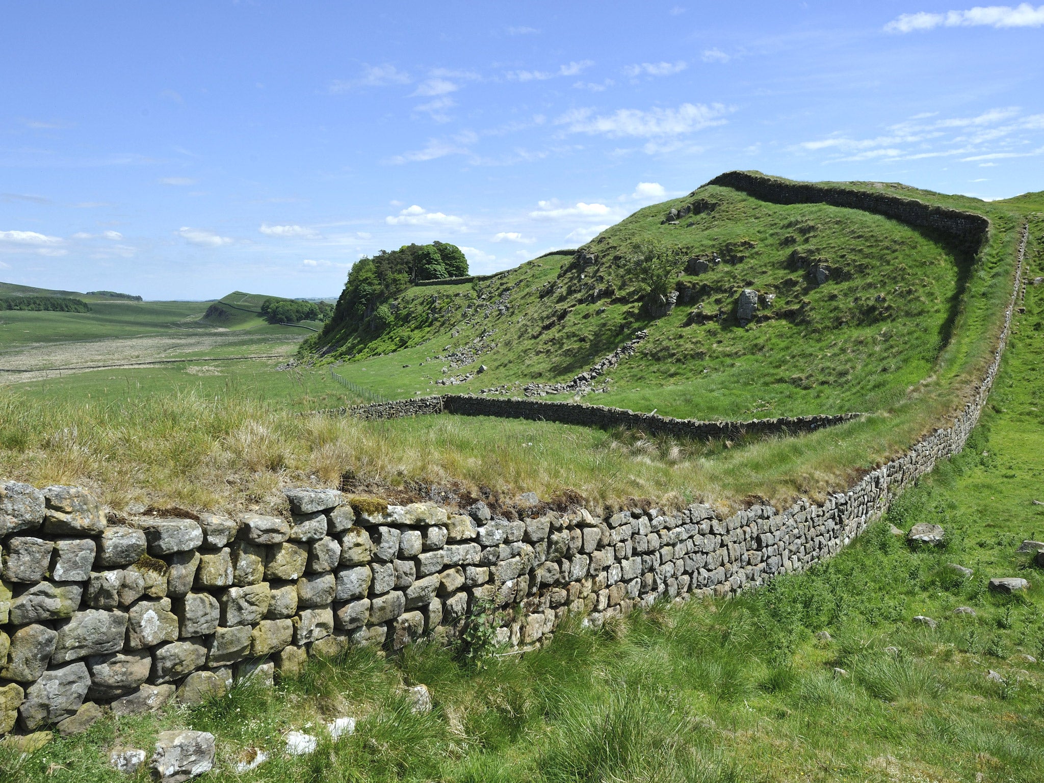 Hadrian's Wall stretches 84 miles