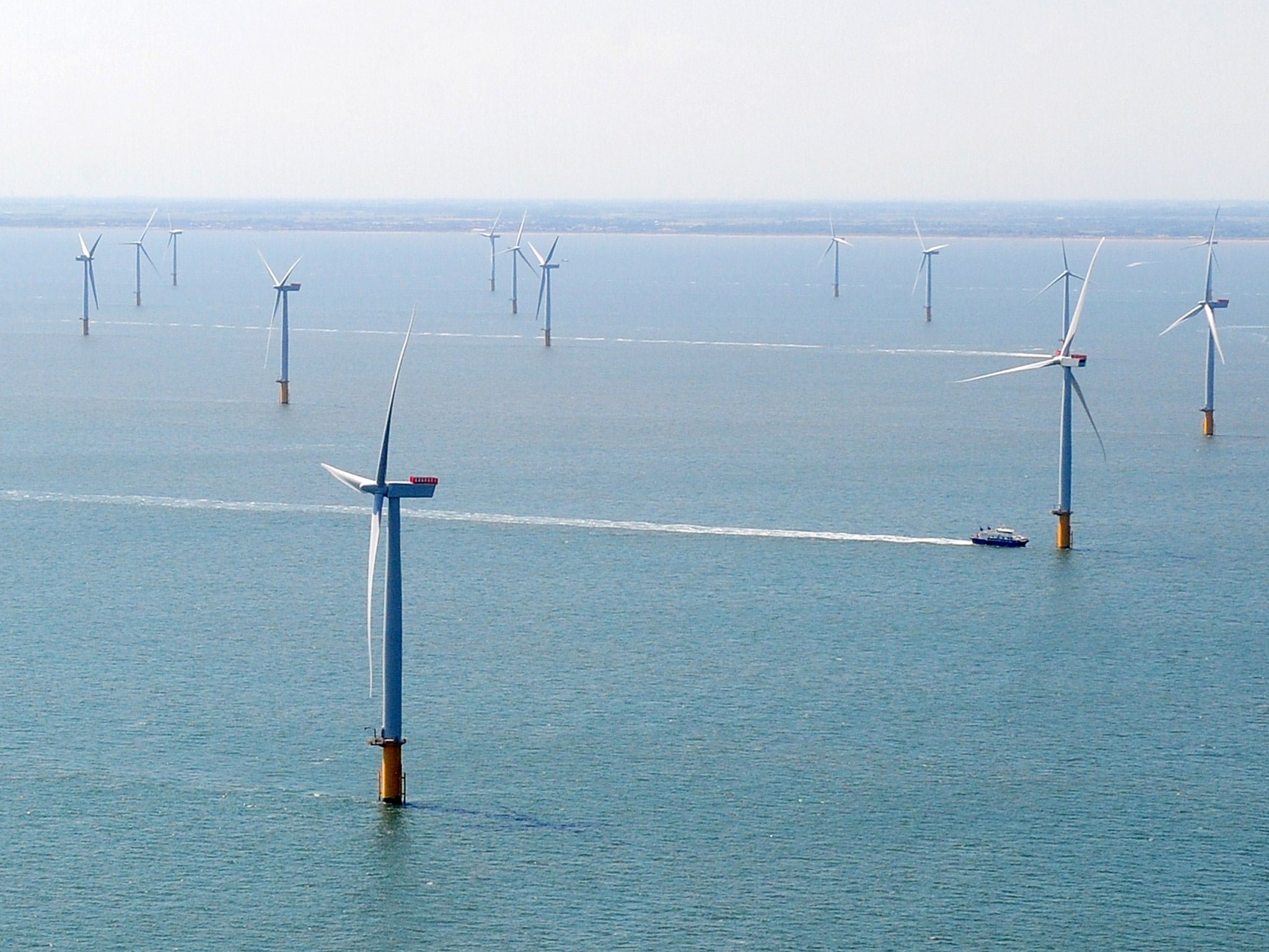 The Centrica Energy Lincs offshore wind farm near Grimsby (Getty)