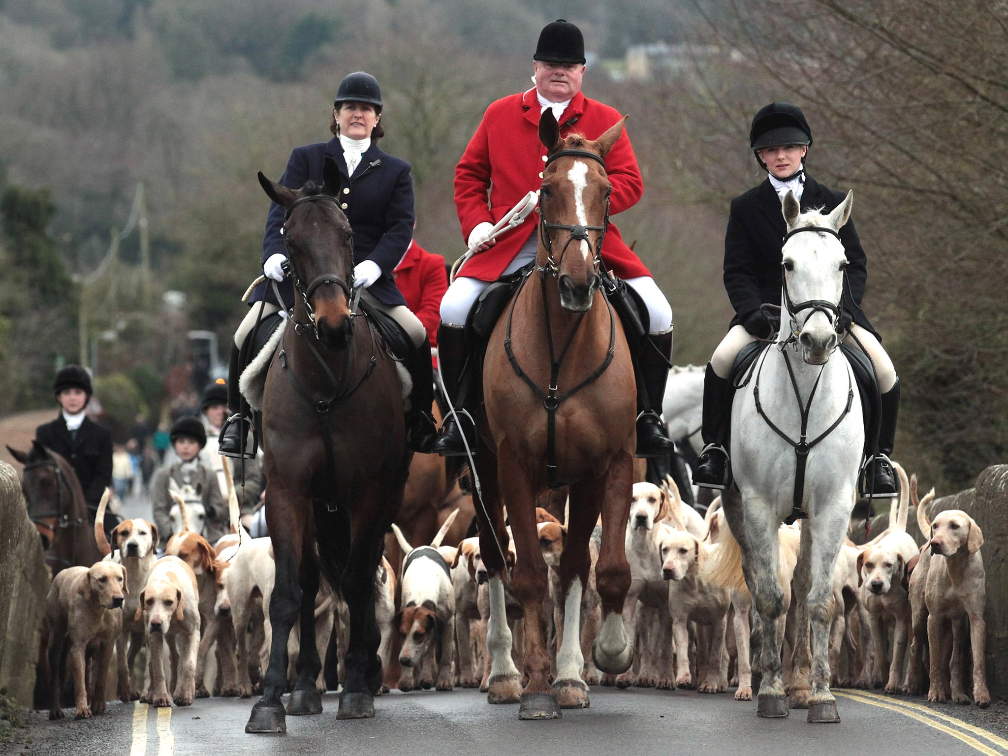 The traditional Boxing Day hunt in Lacock