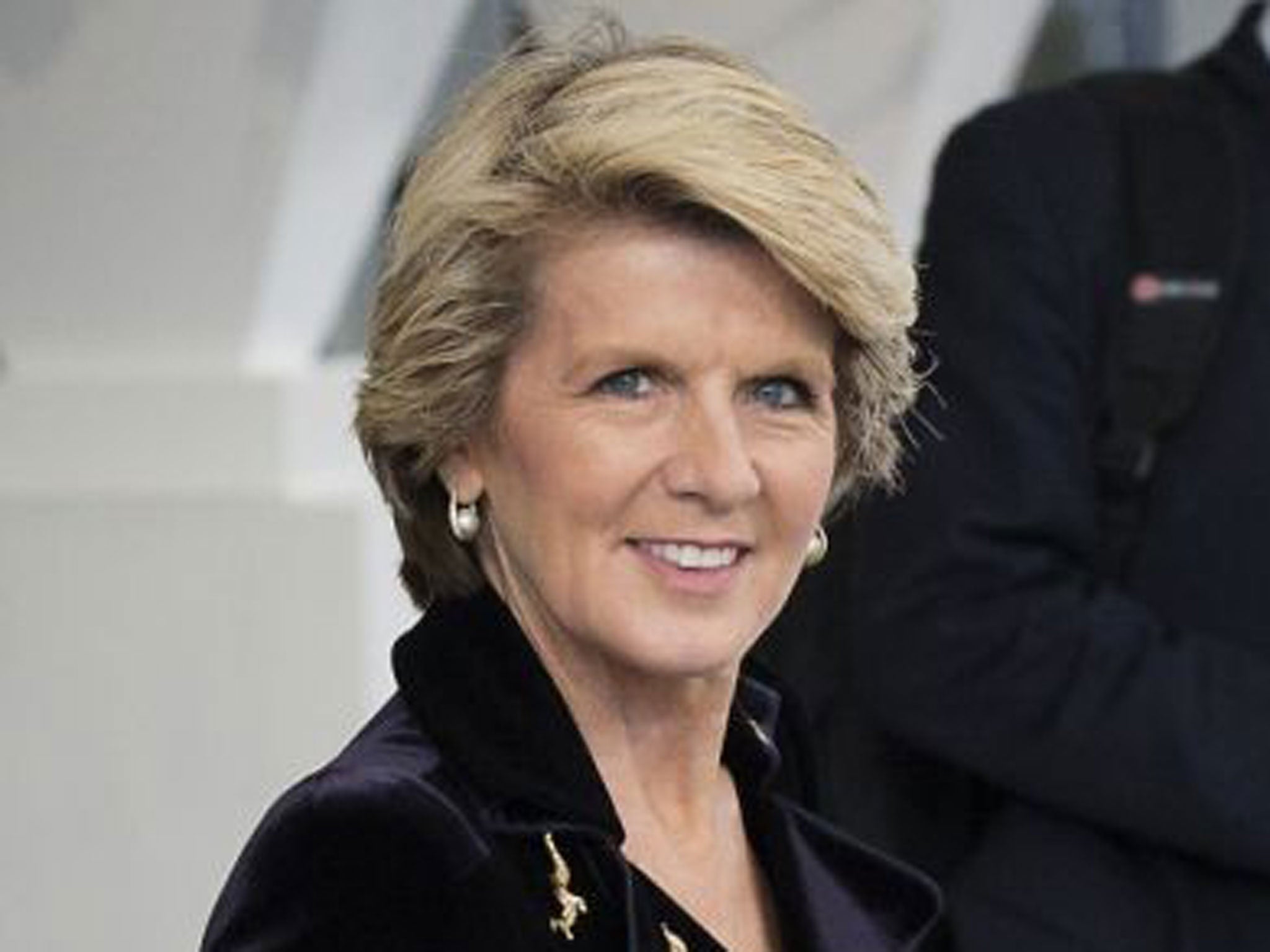 Australian Foreign Minister Julie Bishop leaves at the end of the Nuclear Security Summit in The Hague on March 25, 2014