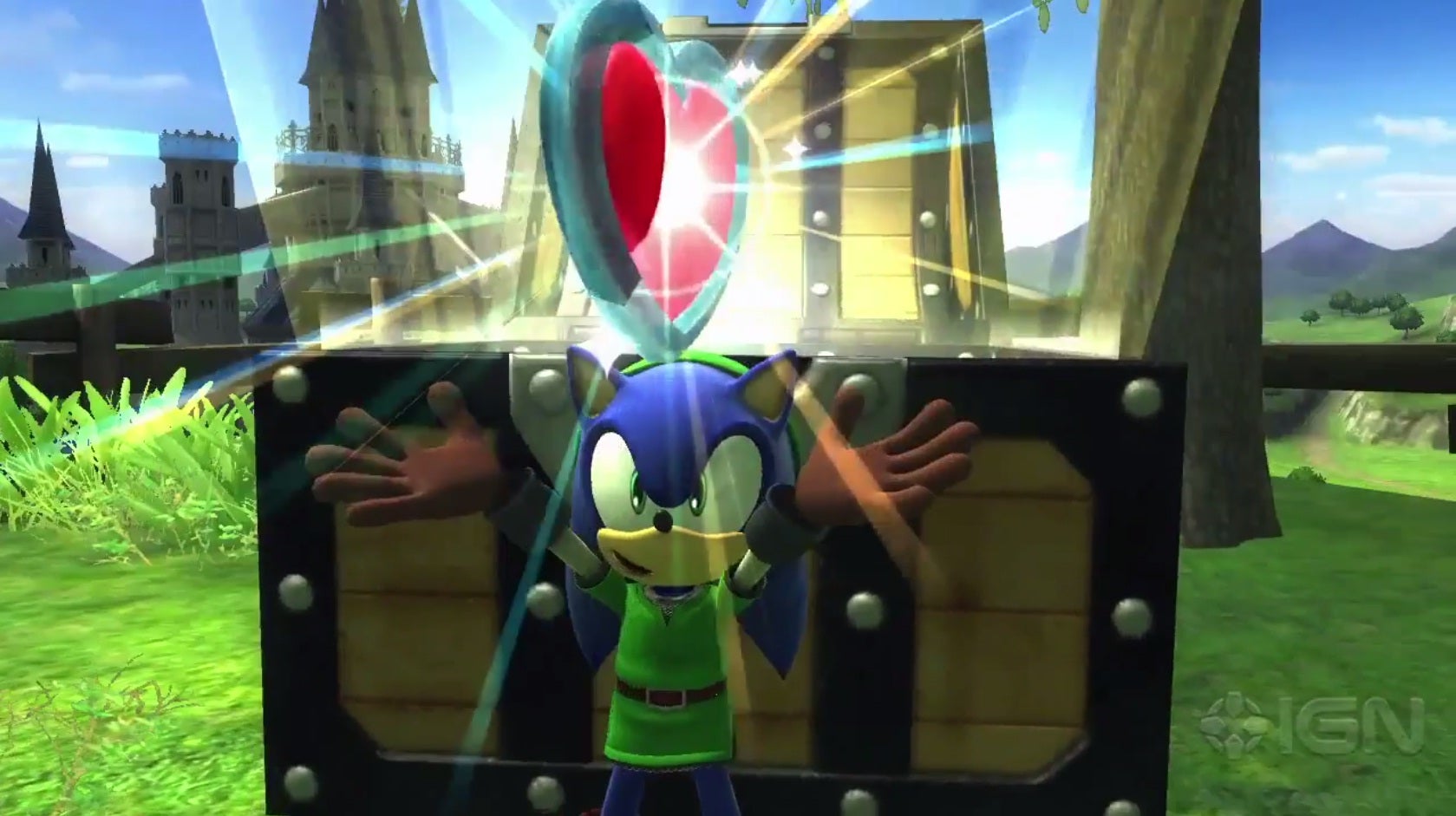 Sonic dons Link's tunic